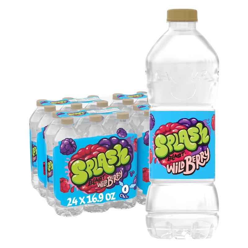 Splash Blast, Berry Flavored Water Beverage, 16.9 Oz, Case of 24 Bottles (Min Order Qty 2) MPN:12184445