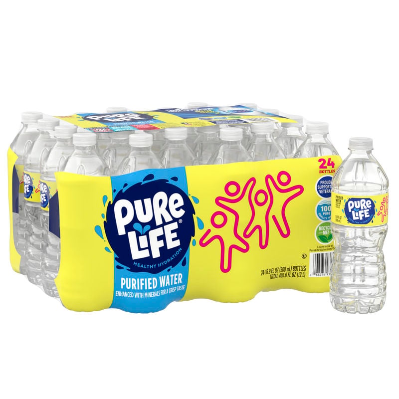 Pure Life Purified Water, 16.9 Oz, Case of 24 Bottles MPN:NLE101264
