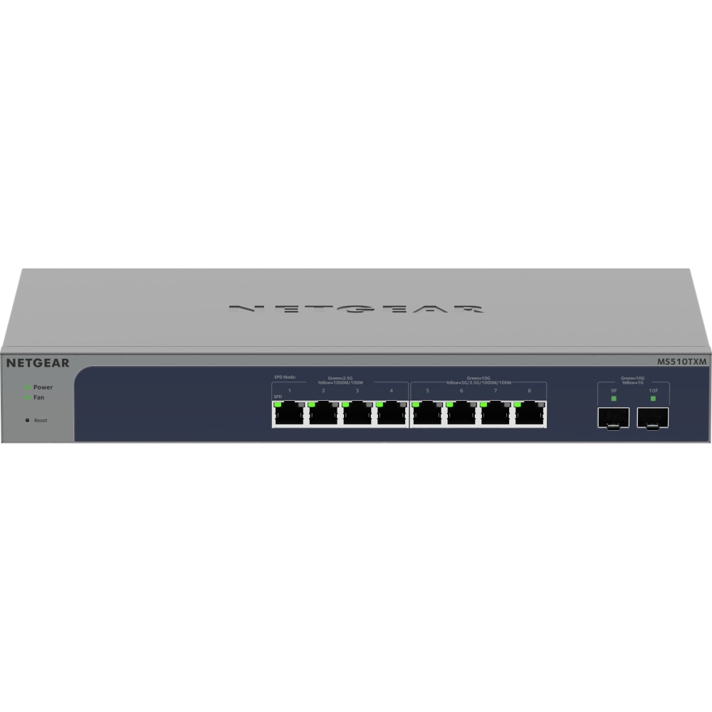 Netgear MS510TXM Ethernet Switch - 8 Ports - Manageable - 3 Layer Supported - Modular - 47 W Power Consumption - MS510TXM100NAS MPN:MS510TXM-100NAS