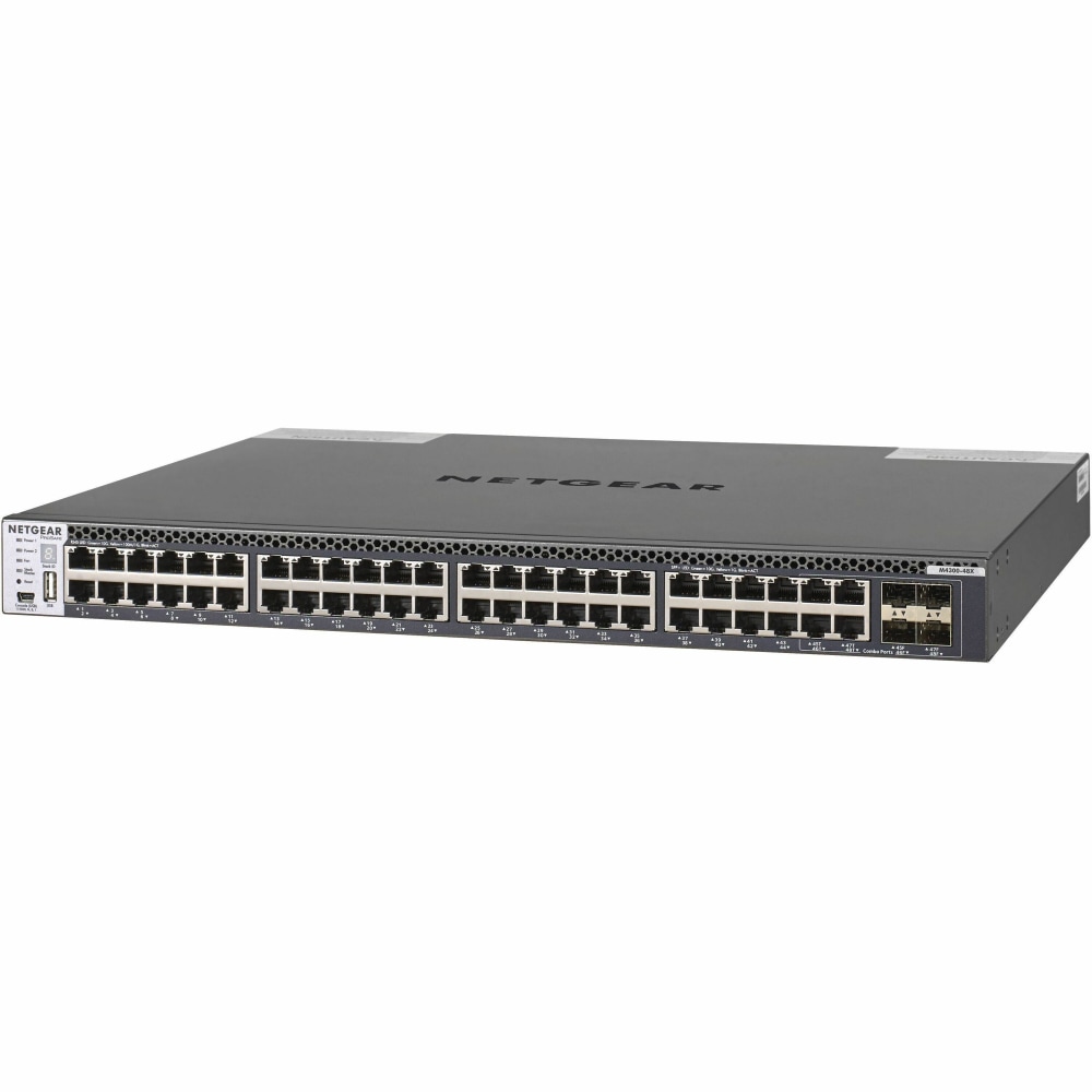 Netgear ProSafe M4300 48G Managed Switch 48x 10GbE - 48 Ports - Manageable - 10GBase-T, 10GBase-X - 4 Layer Supported - XSM4348CS100NES MPN:XSM4348CS-100NES