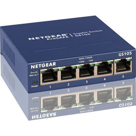 NETGEAR GS105 ProSAFE® 5-Port Gigabit Ethernet Unmanaged Switch GS105NA