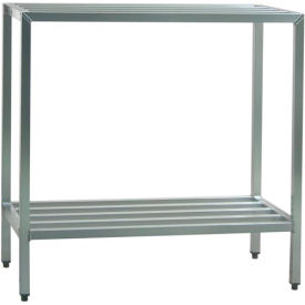New Age Industrial 2 Shelf Aluminum Heavy Duty Fully Welded HD-Bar Shelves 48