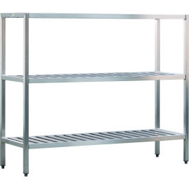 New Age Industrial 3 Shelf Aluminum Heavy Duty Fully Welded T-Bar Shelves 72