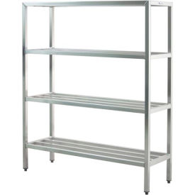 New Age Industrial 4 Shelf Aluminum Heavy Duty Fully Welded HD-Bar Shelves 60
