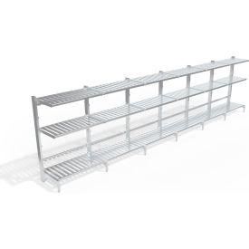 New Age T-Bar Cantilever Aluminum Shelving Unit 18 Shelves 290-3/4
