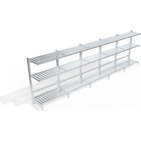 New Age T-Bar Cantilever Aluminum Shelving Unit 15 Shelves 242-3/4