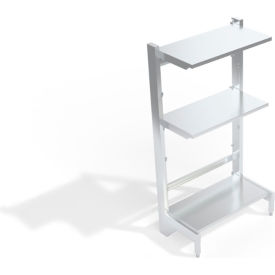New Age Solid Reinforced Cantilever Aluminum Shelving Unit 3 Shelves 38-3/4