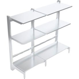 New Age Solid Reinforced Cantilever Aluminum Shelving Unit 6 Shelves 86-3/4