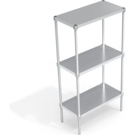 New Age Standard Solid Adjustable Aluminum Shelving Unit 3 Shelves 36