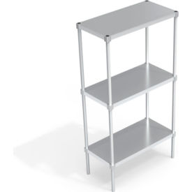 New Age Standard Solid Adjustable Aluminum Shelving Unit 3 Shelves 42