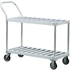 New Age Industrial Heavy Duty Stocking Utility Cart w/ Handle 1000 lb. Capacity 48