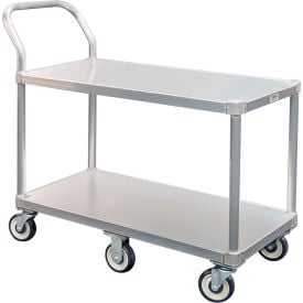 New Age Industrial HD Stocking Utility Cart with 2 Solid Shelves 800 lb. Cap. 48