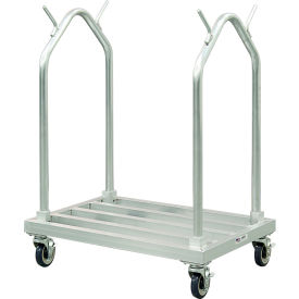 New Age Industrial HD Aluminum Double-Sided Mat Sanitation Cart 500 lb. Cap 36