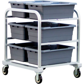 New Age Industrial Heavy Duty Aluminum Lug Dolly/Bin Cart 350 lb. Cap. 33