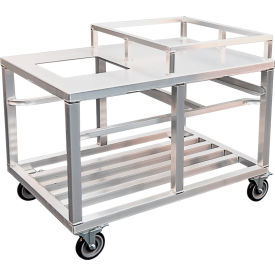 New Age Industrial Mobile Buffet Clean-Up Cart with 2 Shelves 300 lb. Cap. 40