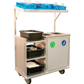 New Age Industrial Mobile Bussing Station with 2 Shelves 500 lb. Cap. 24