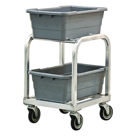 Bin Cart, 18 3/4 in W, 27 1/2 in H, Silver MPN:1261