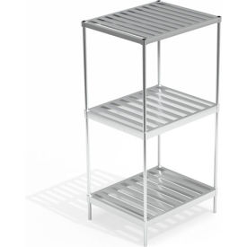 New Age 3 Shelf Keg Stacker Shelving Unit Kit Double Deep Starter 42