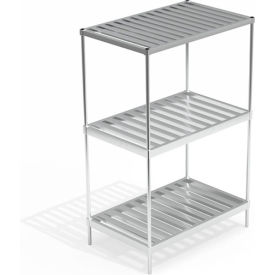 New Age 3 Shelf Keg Stacker Shelving Unit Kit Double Deep Starter 54