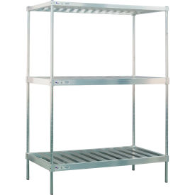 New Age 3 Shelf Keg Stacker Shelving Unit Kit Double Deep Starter 60