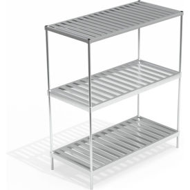 New Age 3 Shelf Keg Stacker Shelving Unit Kit Double Deep Starter 72