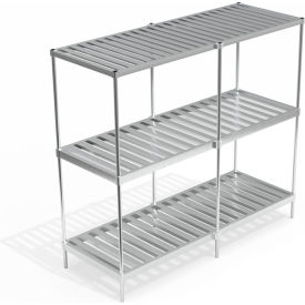 New Age 3 Shelf Keg Stacker Shelving Unit Kit Double Deep Starter 93