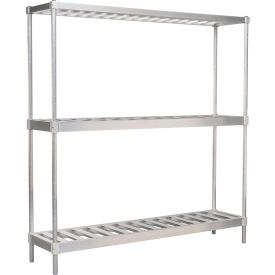 New Age 3 Shelf Keg Stacker Shelving Unit Kit Single Deep Starter 72