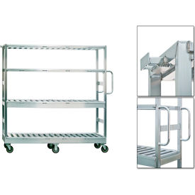 New Age Flat Shelf Utility Cart w/ 4 Shelves 800 lb. Cap. 79-1/4