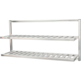 New Age Heavy Duty Wall Mounted Aluminum T-Bar Shelving 2 Shelves 60