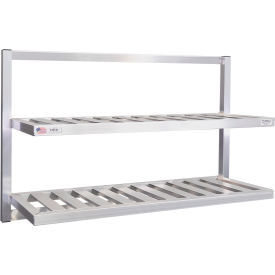 New Age Heavy Duty Wall Mounted Aluminum T-Bar Shelving 2 Shelves 48