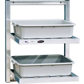 New Age Heavy Duty Wall Mounted Aluminum T-Bar Shelving 2 Shelves 24