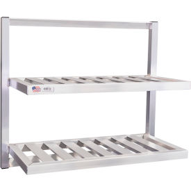New Age Heavy Duty Wall Mounted Aluminum T-Bar Shelving 2 Shelves 36