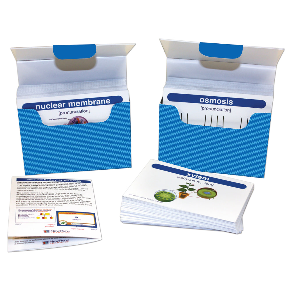 NewPath Learning Life Science Vocabulary Builder Flash Card Set, Middle School MPN:NP-446017