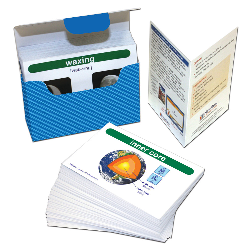 NewPath Learning Earth Science Vocabulary Builder Flash Card Set, Middle School MPN:NP-446018