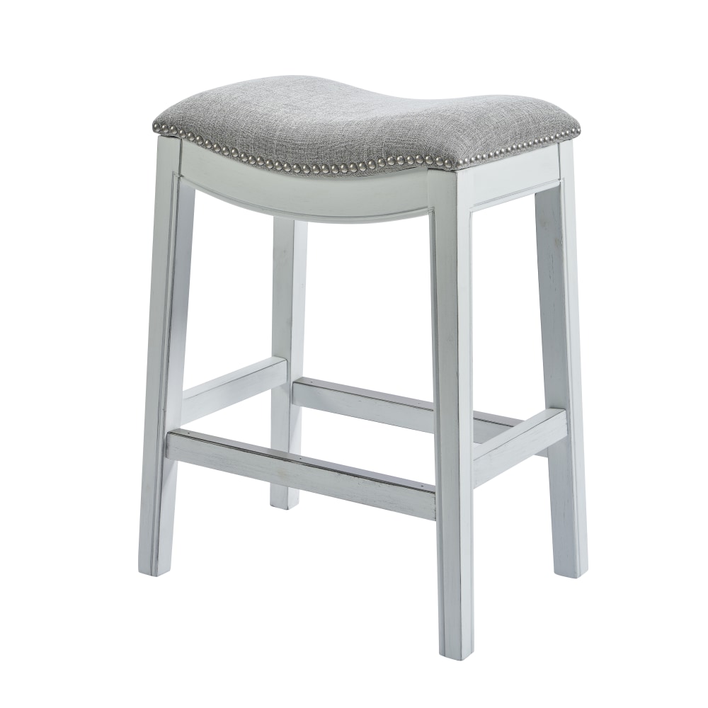 New Ridge Home Goods Zoey Counter Stool, White MPN:NR100134-FCS-AW