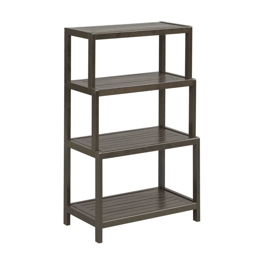 New Ridge Home Goods Dunnsville 37inH 4-Tier Bookcase, Espresso MPN:2022-ESP