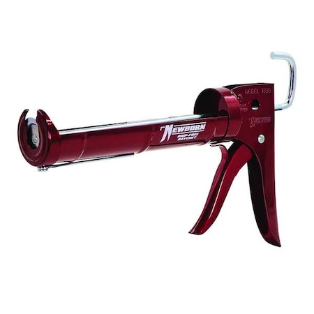 Dripless Caulk Gun, 10 oz Container Size, Steel, 6:01, Half Barrel Frame, Red MPN:189D