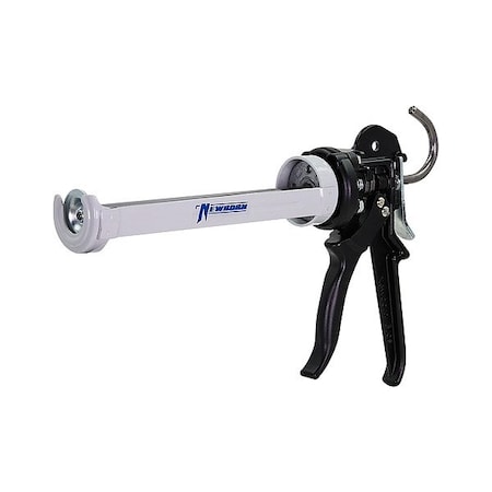 Caulk Gun, 10 oz Container Size, Steel, 26:01:00, Revolving Half Barrel Frame, Black/White MPN:373-XSP