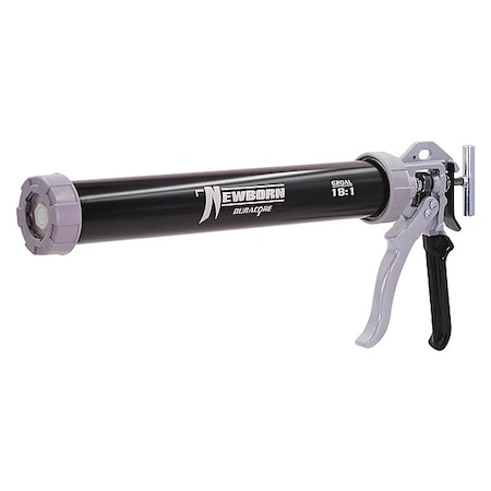 Caulk Gun, 24 oz Container Size, Aluminum, 18:01, Full Barrel Frame, Black MPN:620-AL-BLACK