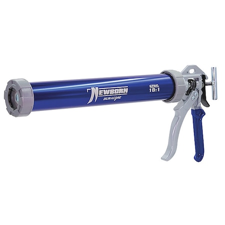 Caulk Gun, 24 oz Container Size, Aluminum, 18:01, Full Barrel Frame, Blue MPN:620-AL-BLUE
