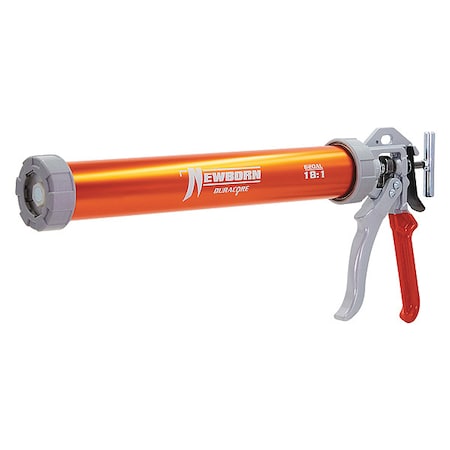Caulk Gun, 24 oz Container Size, Aluminum, 18:01, Full Barrel Frame, Orange MPN:620-AL-ORANGE