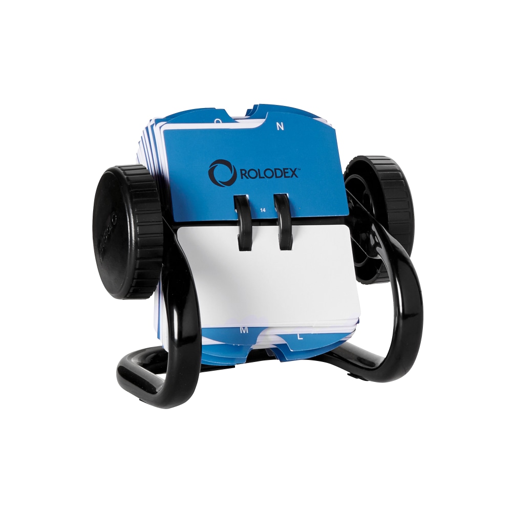 Rolodex Mini Classic Rotary Card File, 1 3/4in x 3 1/4in, 250 Cards, Black MPN:66700