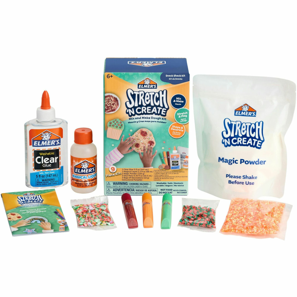 Elmers Stretch N Create Dough Kit - Shaping, Art, Craft, Decoration - 9 Piece(s) - Snack Shack - 1 Box MPN:2204745