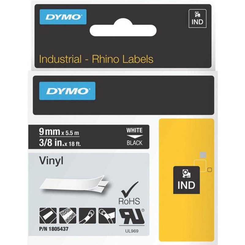 DYMO White on Black Color Coded Label, LJ7444 MPN:1805437