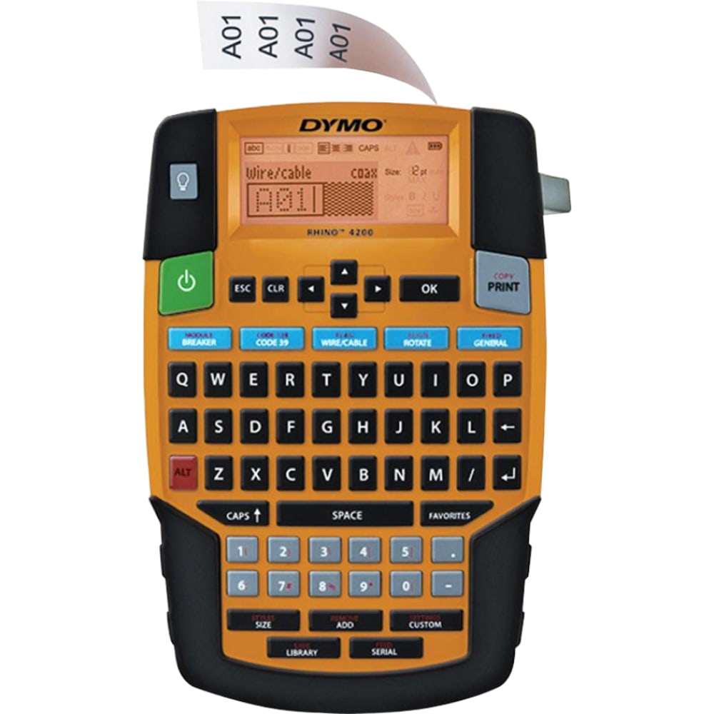 Dymo Rhino 4200 Soft Case Labelmaker Kit, Yellow/Black MPN:1835374