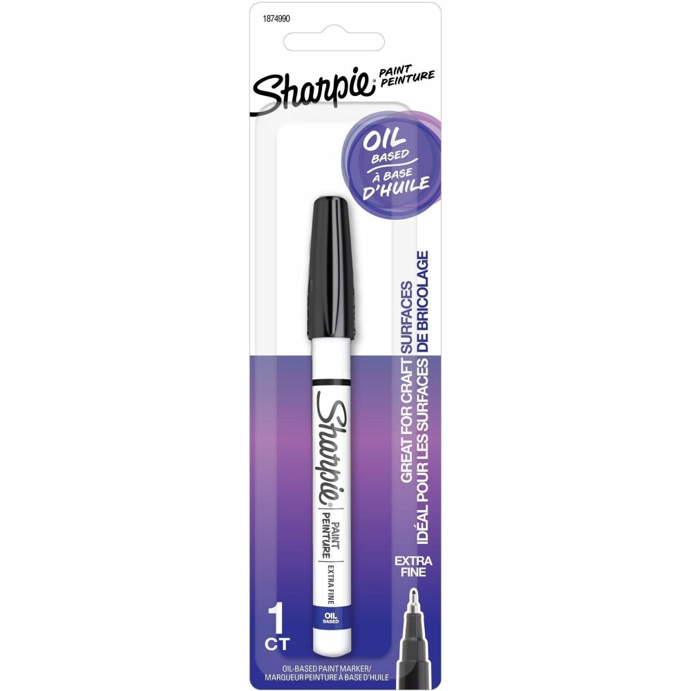 Sharpie Oil-Based Paint Marker - Extra Fine Marker Point - Black Ink - Oil Based - Metal Barrel MPN:1874990