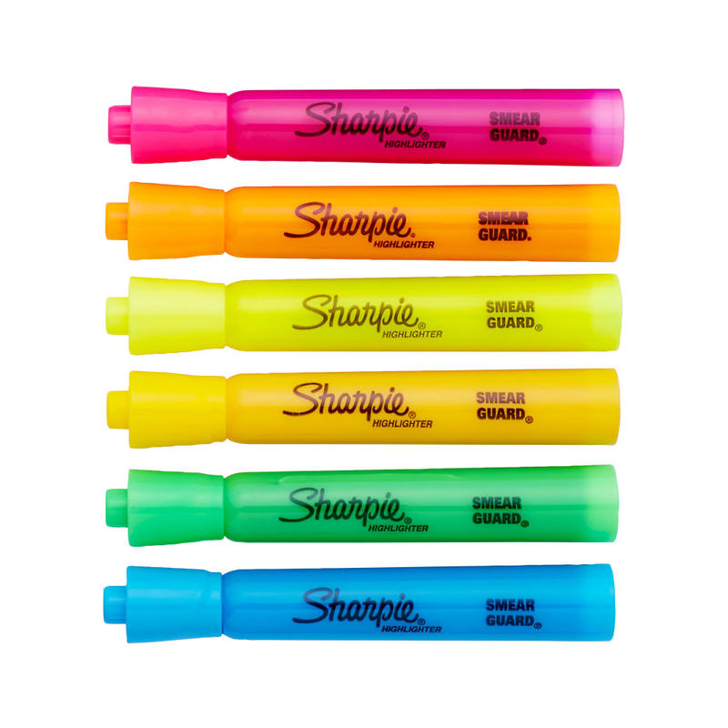 Sharpie Tank Style Highlighters, Chisel Tip, Assorted, Box of 12 MPN:25053