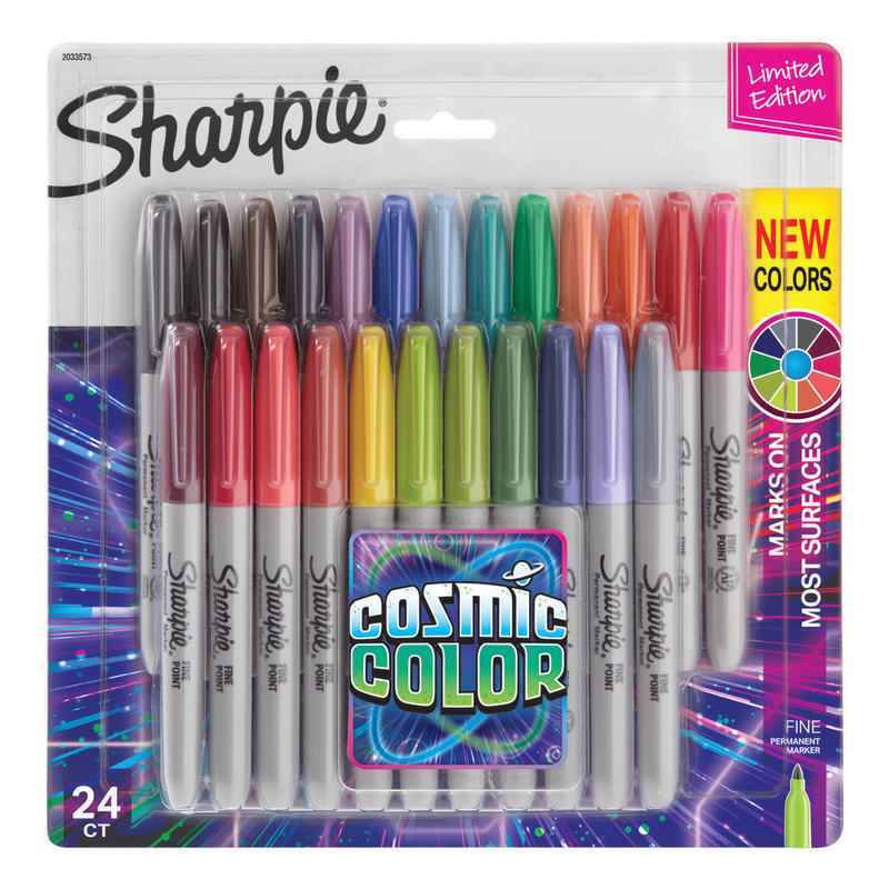 Sharpie Glam Pop Permanent Markers, Fine Point, Assorted, Pack Of 24 Markers MPN:31993