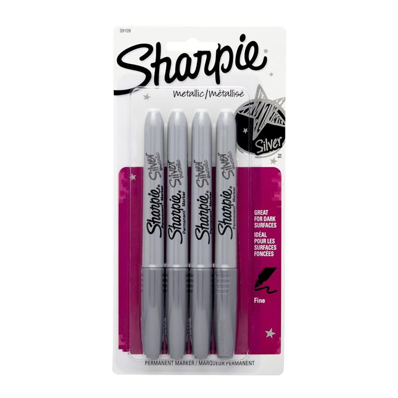 Sharpie Metallic Markers, Silver, Pack Of 4 Markers MPN:39109