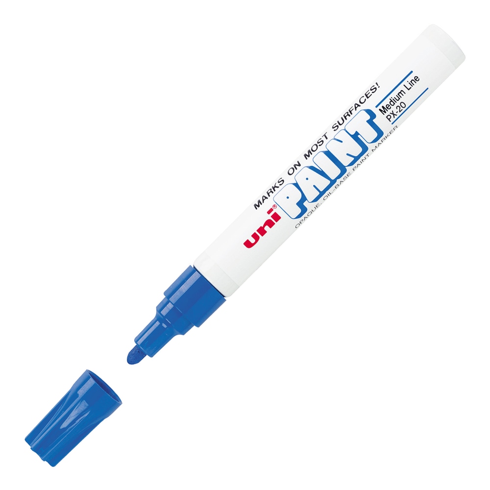 Uni-Paint Markers, Medium Point, Blue, Pack Of 12 MPN:63603